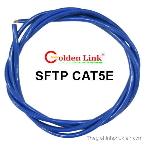 Dây cáp mạng Golden Link SFTP CAT5E Xanh Dương