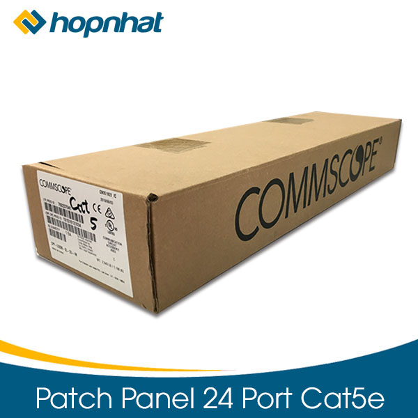 AMP Category 5E Patch Panel 24-Port, Thanh đấu nối mạng 24P cat5e Commscope AMP