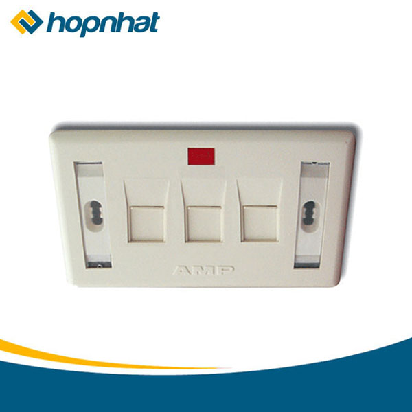 Mặt Wall Plate AMP 3 Port, Wall Plate AMP 3 Port, Mặt Wall Plate AMP 3 Port, Bán Mặt Wall Plate AMP 3 Port