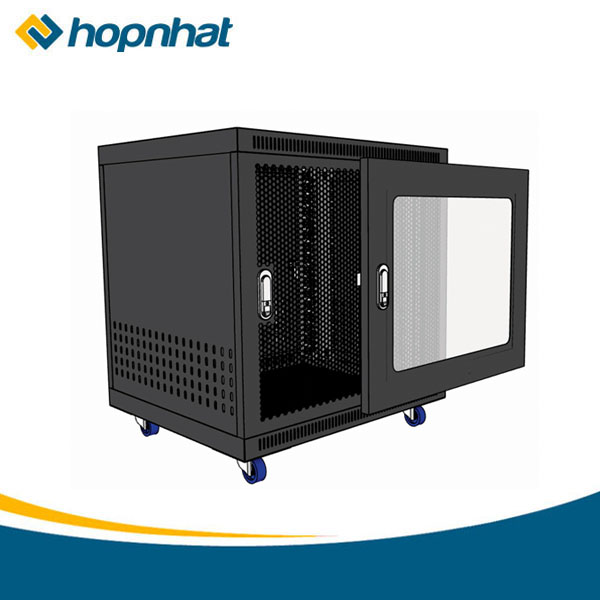Tủ Rack 10U, Tủ mạng 10U sâu 500 màu đen mẫu mới, Tủ Rack, Tủ mạng 10U ...